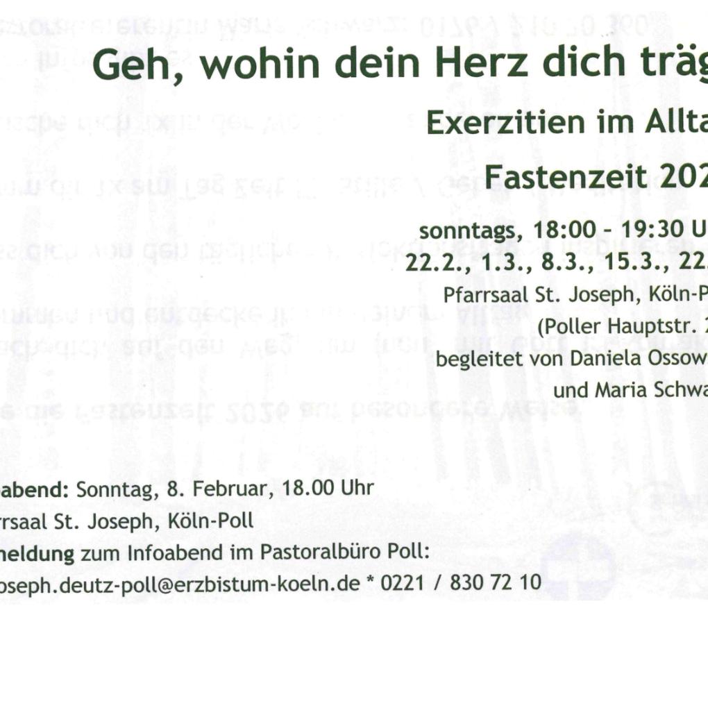 Exerzitien im Alltag Fastenzeit 2026